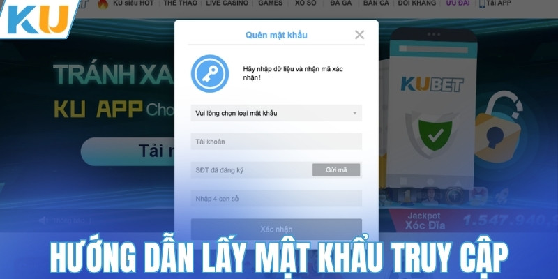 Hướng dẫn lấy mật khẩu truy cập