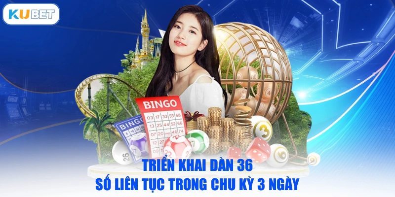 Triển khai dàn 36 số liên tục trong chu kỳ 3 ngày